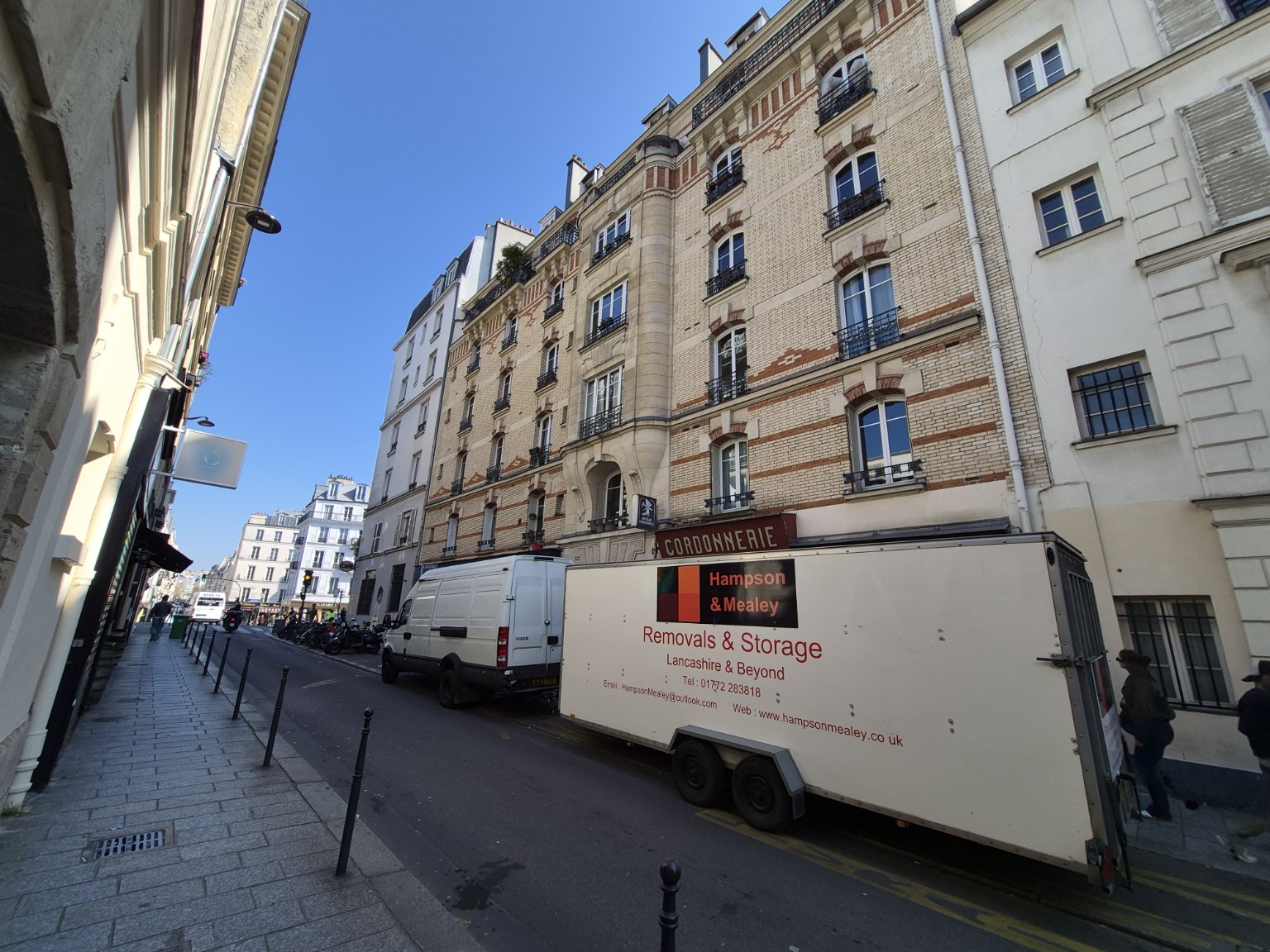 International removals van — relocating from Lancashire to Europe