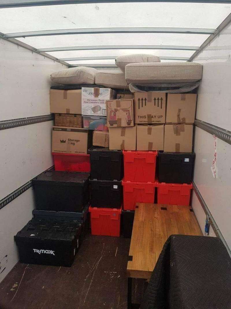 loaded removals van